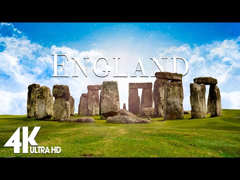 FLYING OVER ENGLAND (4K UHD) - Calming Music With Stunning Natural Landscape Videos (Ultra HD)