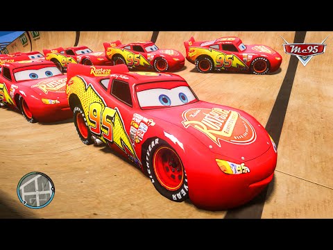 Crazy Rayo Lightning McQueen Dinoco Car Crashes Ep.70 - GTA 4