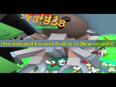 Defeating Coconut Crab in 7 Seconds (Bee Swarm Simulator)