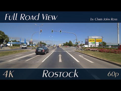 Rostock, Germany: Brinckmansdorf, Dierkow - Rövershäger Chaussee - 4K (UHD/2160p/60p) Video