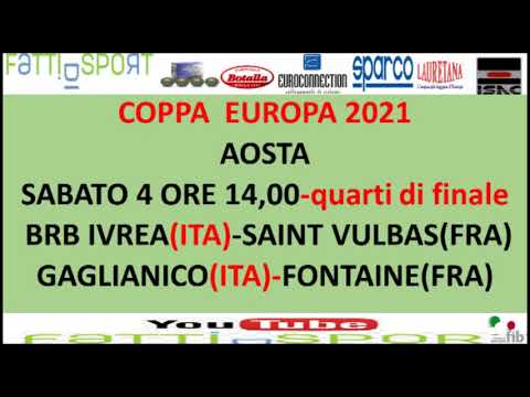 Bocce : Coppa Europa 2021 - Programma  Gare Sabato 4 Settembre 2021 - Aosta
