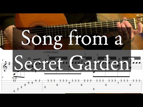 SONG FROM SECRET A GARDEN - Full Tutorial with TAB - Fingerstyle Guitar