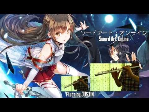Sword Art Online OP / Crossing Field / Flute: JUSTIN