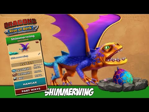 EXCLUSIVE DRAGON SHIMMERWING (SMALL SHADOW) MAX LEVEL 175 | Dragons: Rise of Berk