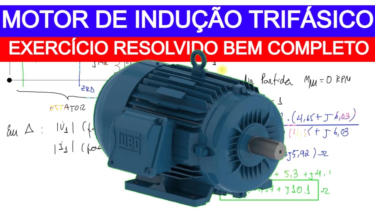 Como estimar a rotação em RPM de um Motor de Indução Trifásico | EXERCÍCO COMPLETO