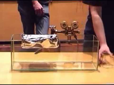 Boat floats on Sulfur hexafluoride