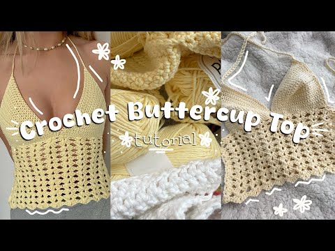 crochet buttercup top relaxed tutorial | crochet summer tops 🌼