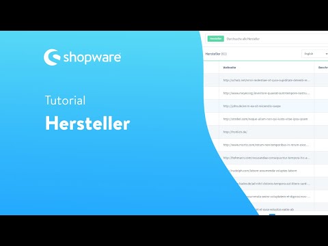 Die Hersteller (Shopware 6 Tutorial)