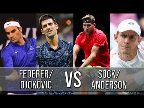 Federer/Djokovic Vs Sock/Anderson - Laver Cup 2018 (Highlights HD)