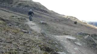 preview picture of video 'Lee Quarry Rossendale Bacup Mountain Bike - Red Route - 2nd to last section - Part 2'