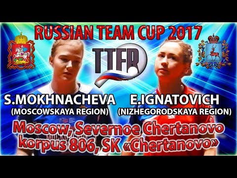 RUSSIAN CUP-2017 MOKHNACHEVA - IGNATOVICH #tabletennis #настольныйтеннис