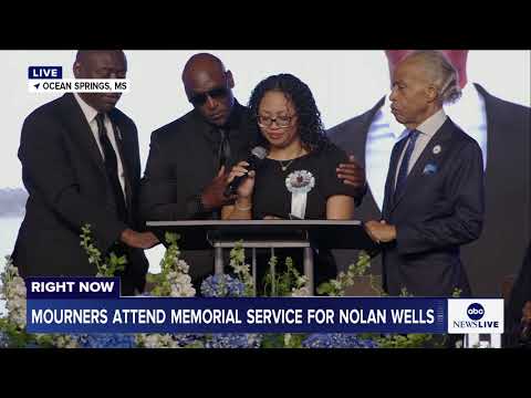 Nolan Wells’ mother speaks at her son’s memorial service