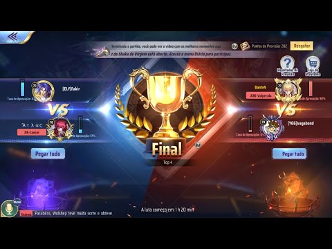 FINAL INTERSERVIDOR PVP MELEE E MUITOS DUELOS GALÁCTICOS - SAINT SEIYA AWAKENING