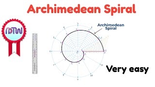 How to Draw an Archimedean Spiral | Easy Animated Tutorial