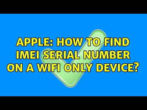 Apple: How to find IMEI serial number on a WiFi Only Device? (2 Solutions!!)