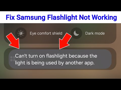 Can't turn on flashlight because the light is being used by another app | Samsung Flashlight Problem