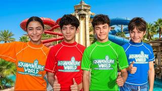 Jason Explores Atlantis Hotel! Swimming, Slides & Fun Challenges