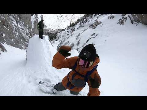 TOP TO BOTTOM Couloir Run with Griffin Siebert and his best friend Forrest Shearer
