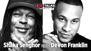 Shaka Senghor in conversation with DeVon Franklin at Live Talks Los Angeles