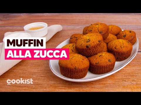 MUFFIN ALLA ZUCCA con gocce di cioccolato: MORBIDI e SAPORITI! 🤩