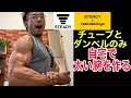 チューブとダンベルのみ自宅で太い腕を作る!【筋トレ】【自宅トレーニング】