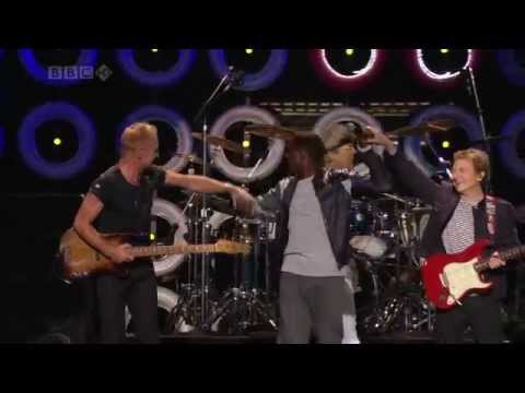 Sting & John Mayer & Kanye West The Police - Message In A Bottle BBC HD Live Earth