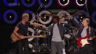 Sting &amp; John Mayer &amp; Kanye West  The Police - Message In A Bottle BBC HD Live Earth