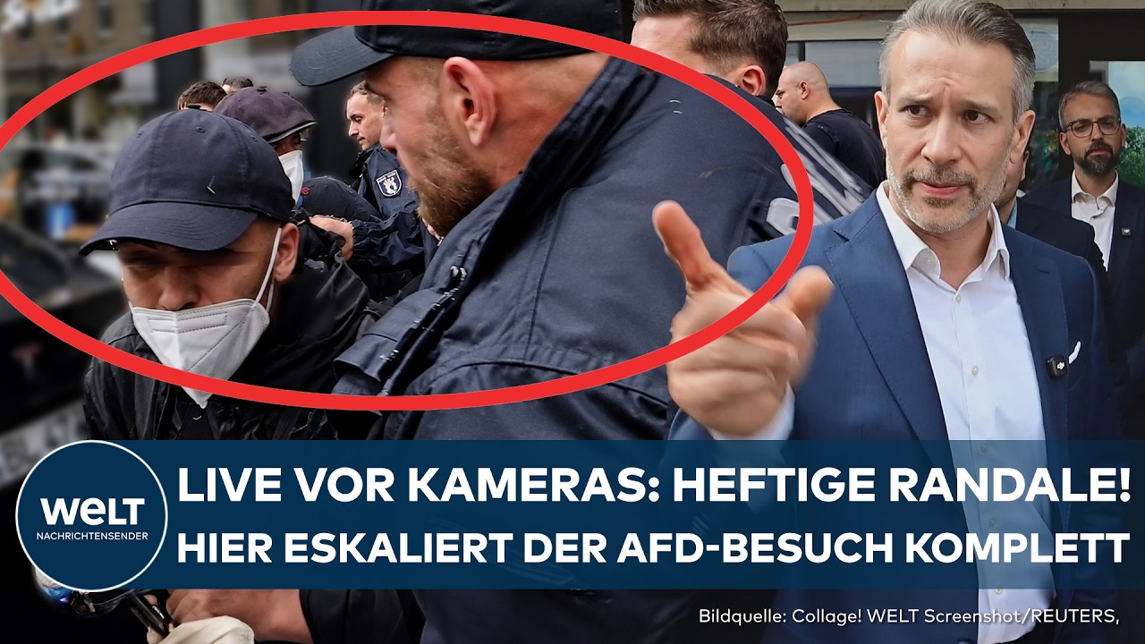 BERLIN: Heftige Randale und Proteste bei AfD Rundgang mit FPÖ in Neukölln! Polizei muss einschreiten