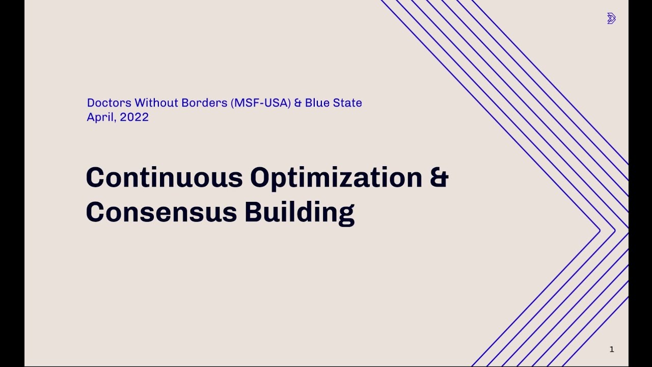 Continuous optimization by continuous consensus building at MSF USA DWB: DrupalCon Portland 2022