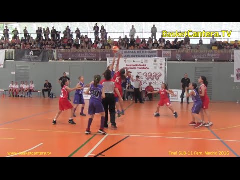 Final ALEVÍN Fem. SUB-11 madrileña:  "RICOPIA F. ALCALÁ  vs.  CB. TRES CANTOS". (BasketCantera.Tv)