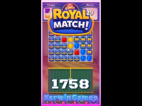 Royal Match Level 1758 - No Boosters Gameplay