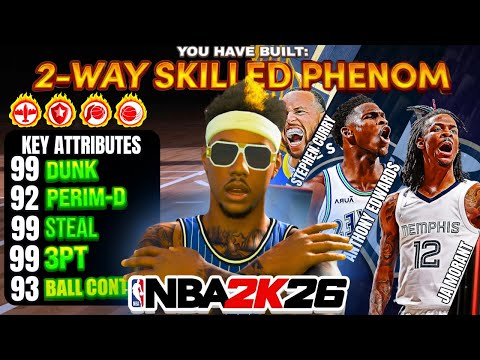 99 DUNK + 99 3PT + 99 STEAL SHARP SLASHER BUILD IS THE BEST POINT GUARD BUILD IN NBA 2K26!!
