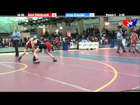 Drew Hildebrandt vs. James Pawelski at 2013 ASICS FILA Cadet Nationals - GR
