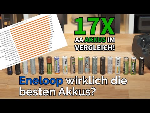 17x AA  Akkus im Vergleich von Eneloop, Varta, Ikea, ANSMANN,.....