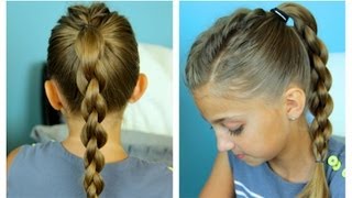 Single Frenchback into 3D Round Braid | Easy Hairstyles