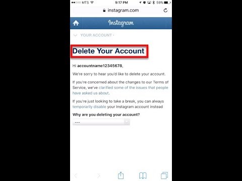 How to Delete Instagram Account on iPhone iOS10...