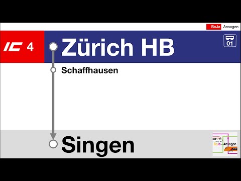 SBB Ansagen | IC4 Zürich HB - Singen (Hohentwil) | BoJa Ansagen