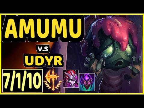 SKEANZ (AMUMU) vs UDYR - 7/1/10 KDA JUNGLE GAMEPLAY - EUW Ranked GRANDMASTER