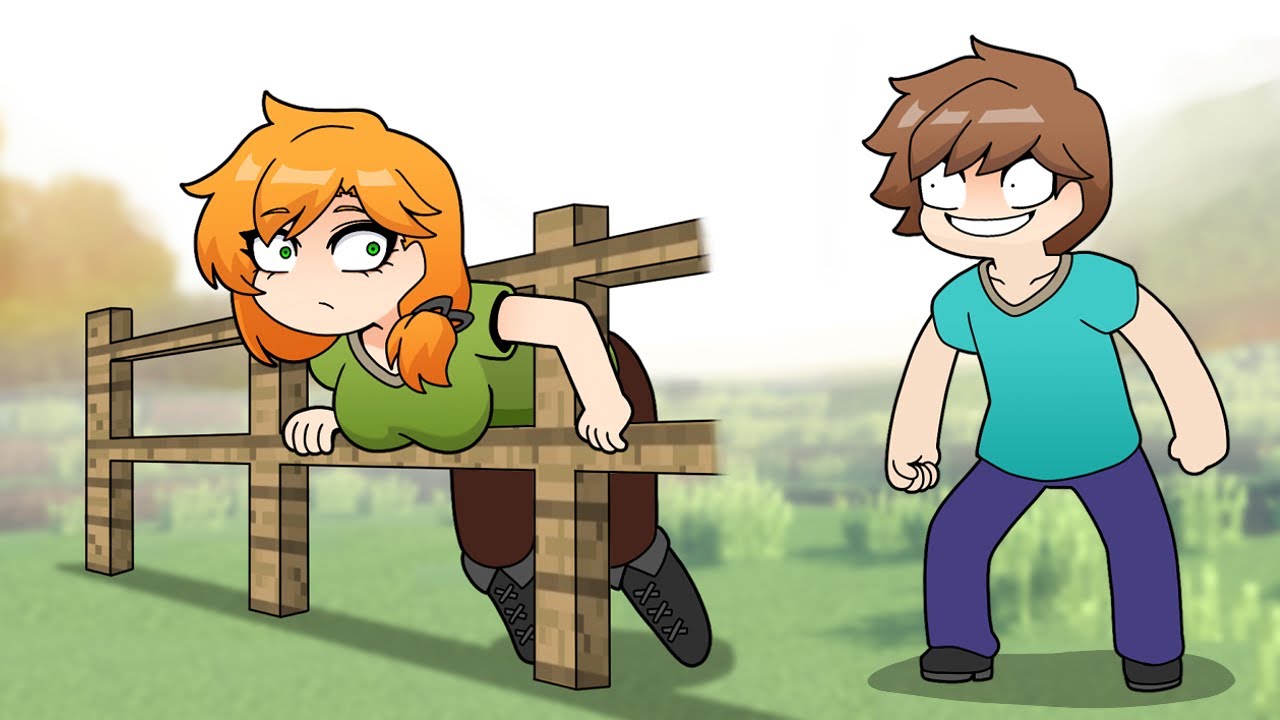 벽에 끼임 - Steve I'm stuck | Minecraft anime