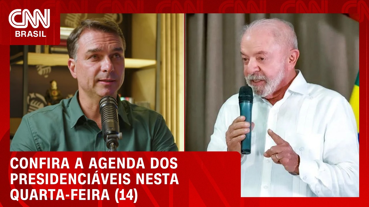 Eleições 2026: Veja a agenda de Flávio e Lula nesta quarta-feira (14) | LIVE CNN