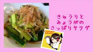 YUPIKOキッチン☆きゅうりとみょうがのさっぱりサラダ