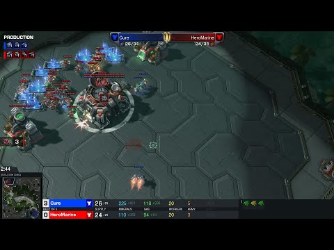 Starcraft II IEM Katowice 2024 Feb11 Cure(T) v HeroMarine(T) Game 3 MAPS - [ESL] Site Delta
