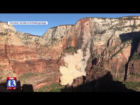 Zion Rockfall Caught on Video