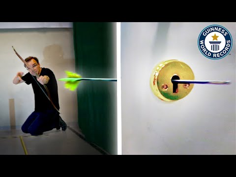 Most Consecutive Arrows Shot Through A Keyhole - Guinness World Records