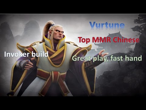Crazy skill, vurtune build, great invoker top 1 MMR chinese