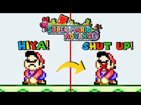 Super Mario Advance: SMB2||Original Vs. Voice Removal MOD||Game Boy Advance