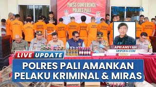 21 Pelaku Kriminal Berhasil Diringkus Polres Pali dalam Pekat Musi 2025, Barbuk 149 Botol Diamankan