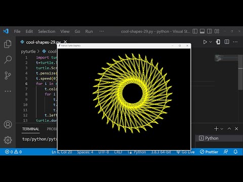 Python Turtle Graphics 40 Cool Shape Drawing Python Turtle Video Learnonpy Python_shorts