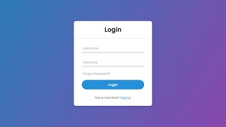 Animated Login Form using HTML & CSS only | No JavaScript or jQuery