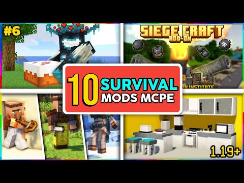 Top 10 survival mods for minecraft pocket edition | Best Minecraft mods 1.19 | Criptbow Gaming